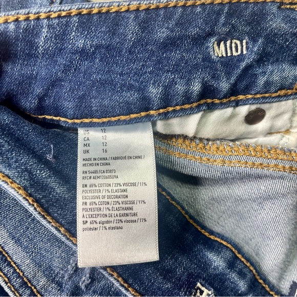 American Eagle Midi Distressed Jean Shorts 12 - Picture 7 of 7